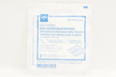 Medline PRM256000 Non-Woven Drain Sponges 4inch x 4inch - Lot of 30
